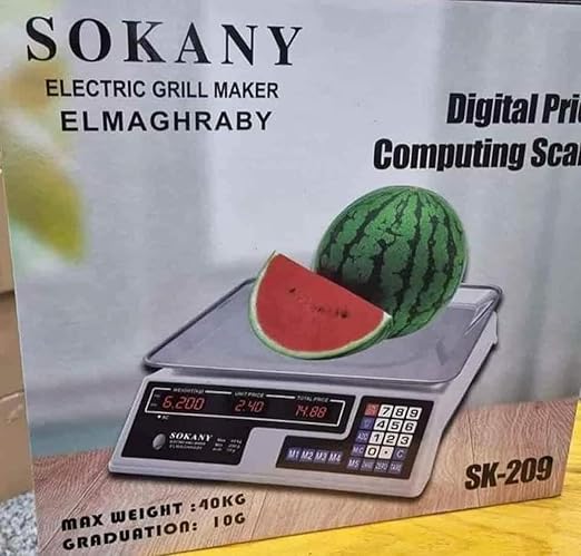 ميزان سوكاني SK-209 - سعر رقمي - ميزان حاسوبي - 40 كجم